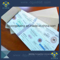 Custom Design UV Effect Embossing Foil Paper Coupon Ticket with Hologram